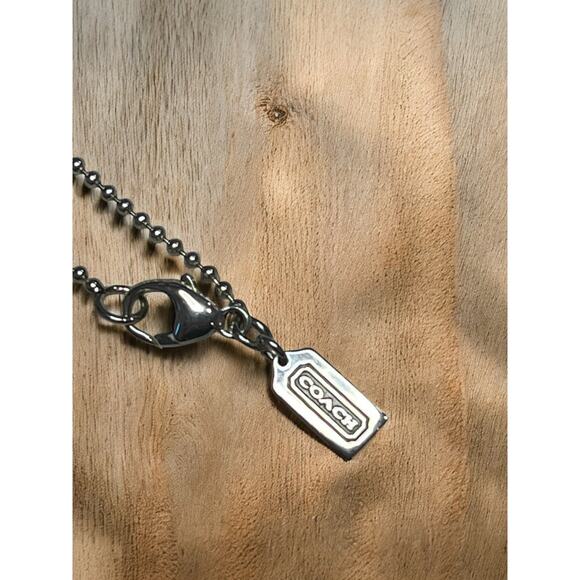 Y2K Coach 95125 Sterling Silver Pavé Crystal Rondell Pendant Necklace - Picture 9 of 10